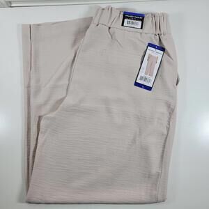 Women’s Hillary Radley Crinkle Wide Leg Pants Size L Lightweight Casual NEW!